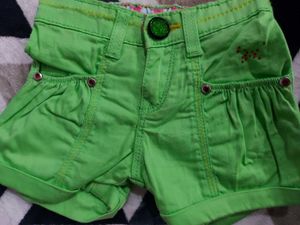 Green Shorts For Infants