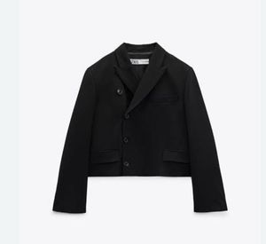 Zara Wool Blend Cropped Blazer