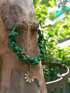 Green Braided choker
