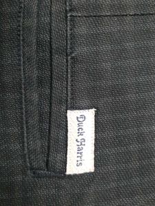 Cantabil Men Blue Self DesignPure Cotton Original