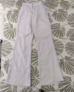H&amp;M Light Purple Flared Lyocell-blend Trousers