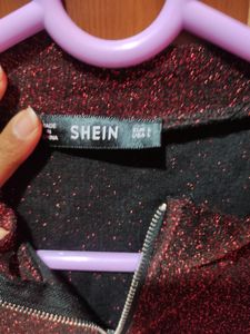 Shimmery Zipper Top