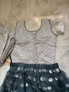 Lehenga Choli Set with Zari Work and Dupatta