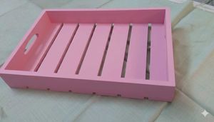 Pink Wooden Tray