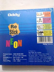 Oddy Sticky Neon Colored Notes