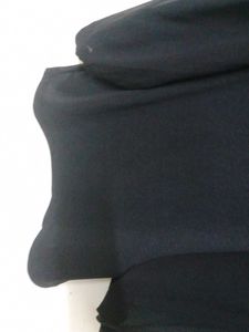 Black Balloon Sleeve Dress