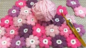Crochet Puff Flowers
