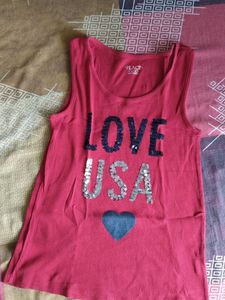 Cute 'Love USA' Girl's Top