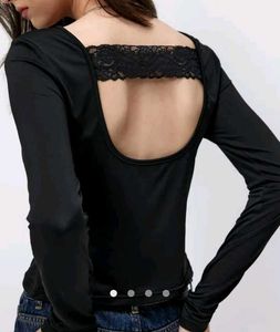 Elegant Black Long Sleeve Top