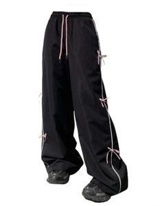 Cute Black Ribbon Pants