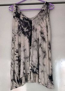 Tie Dye Black Tank Top
