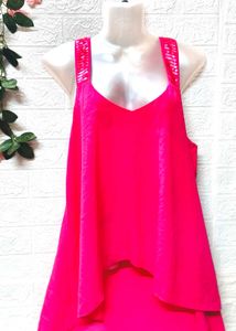 Size M/L 🎁Buy 2 Get 1 Free 🎁Hot Pink Layered Top