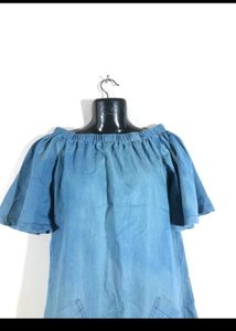 Zudio Off-Shoulder Denim Dress