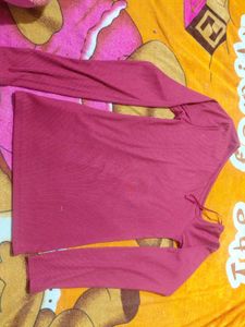 Burgundy Off-Shoulder Top