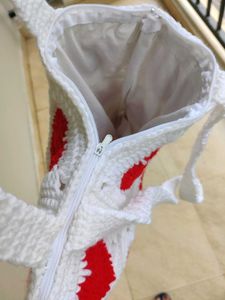 Crochet Heart Tote Bag