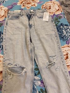 H&amp;M Distressed Mom Jeans