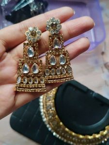 Necklace Set Tika Earings Only 1 Time Use