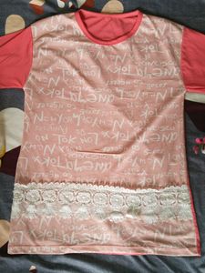 Peach Colour Long Top (Night Wear)