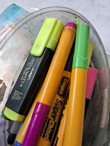 Cut Markers And Shining Pens.