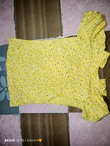 Yellow Floral Top