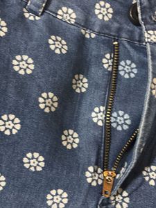 Floral Print Wide Leg Jeans