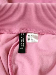Pink Velour Flare Pants