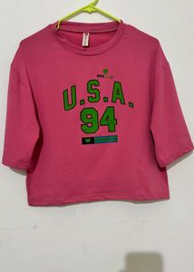 Pink USA Graphic Tee