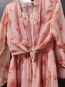 Floral Chiffon Midi Dress