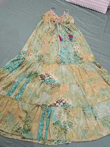 Boho V-Neck Embroidered Flared Dress