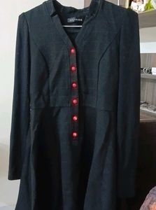 Black Korean Short Frock Type Top