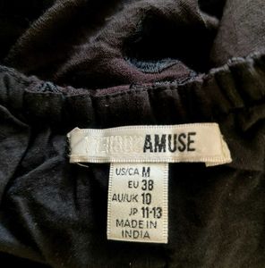 SOCIETY AMUSE Floral Black Dress/jumpsuit