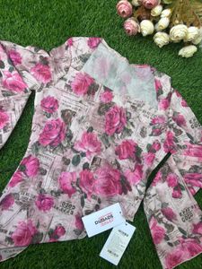 Floral &amp; Newsprint Blouse