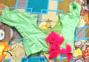 Party Wear Lehgha pink &amp; Parrot Color