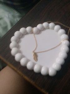 LIGHT AS A FEATHER PENDANT  + PEARL STUD EARRINGS
