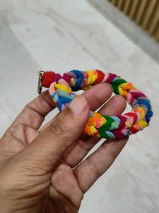 Multicoloured Handmade Rubber Bracelet