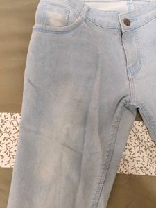 Light Wash Denim Capris