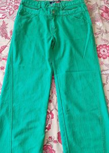 Green Wide Leg Pants