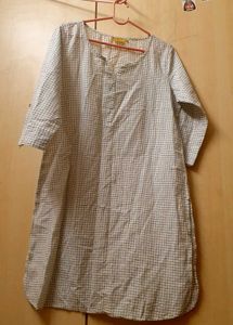 Simple And Elegant Cotton Checked kurta