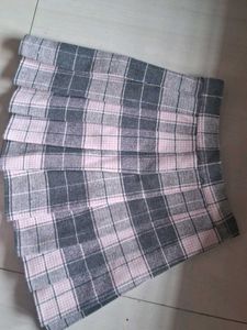 Plated Korean Skirt With Built-in Shorts