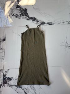 Olive Green Slip Dress