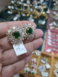Green Swarovski Studs