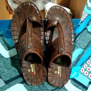 Walkline Brown Leather Sandals