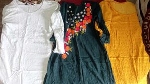 Embroidered Kurta Set (Set of 3)