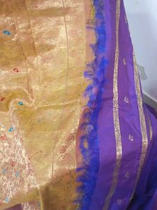 Purple & Gold Botanical Fabric
