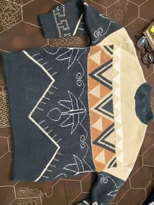 Patterned Knit Sweater