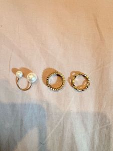 Pearl Detail Ring Set