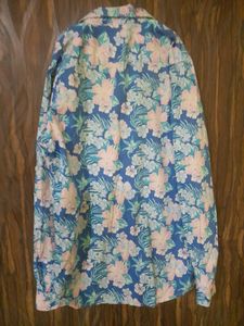 Blue Floral Cotton Shirt Perfect For Summers