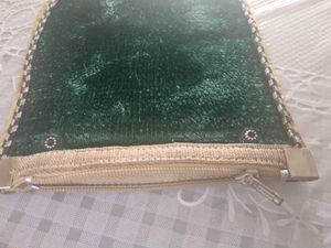 Green Velvet Pouch