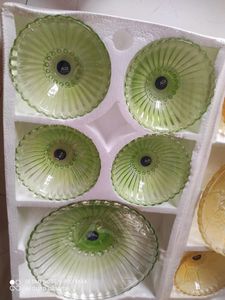 Glass bowl set 6+1