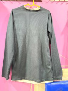 Gray Long Sleeve Top